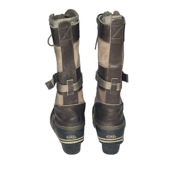 Sorel Conquest Carly Il WP Winter Duck Boots Brown Tan Size 10 - Picture 3 of 11